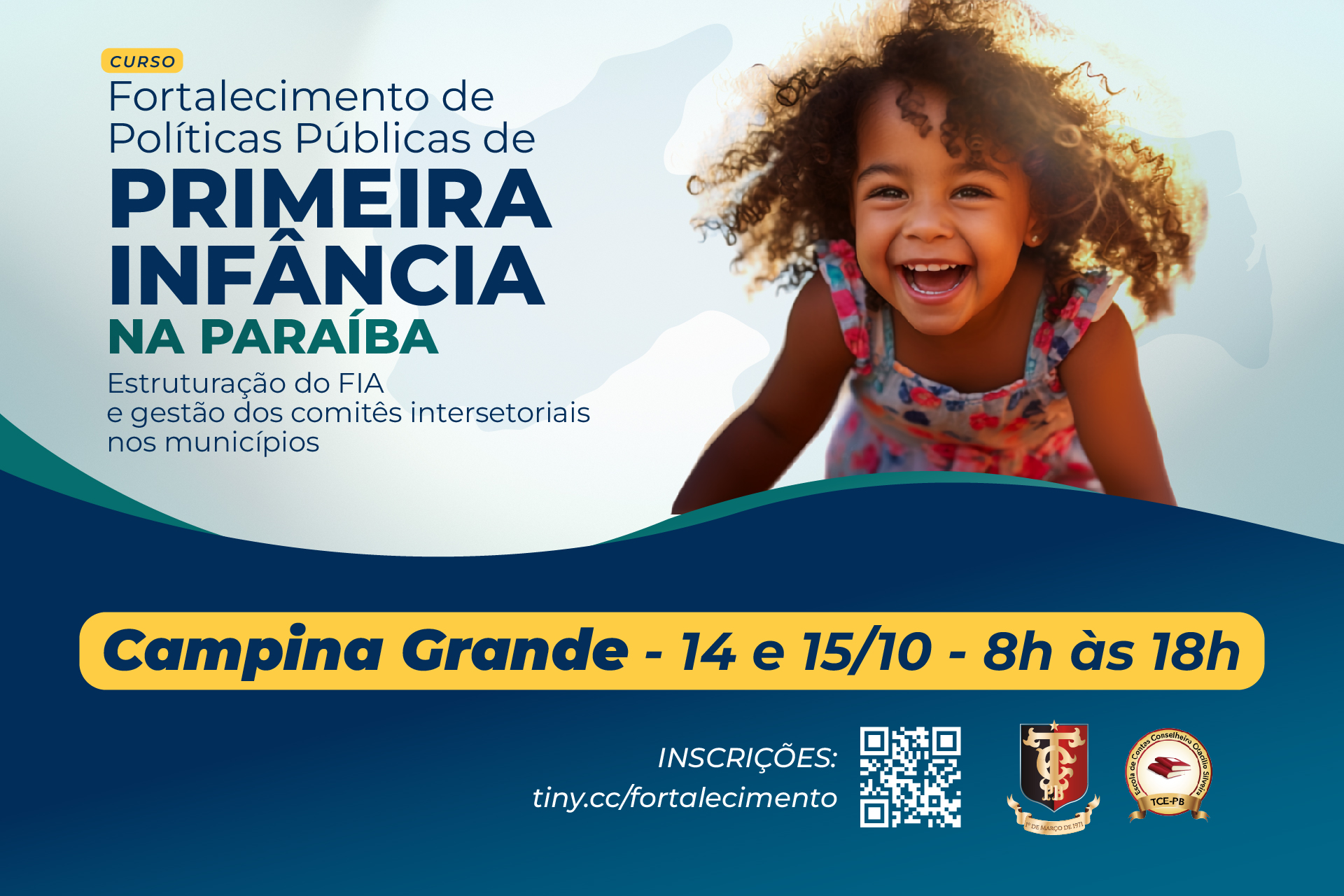 TCE-PB leva curso sobre primeira infância a Campina Grande nos dias 14 e 15 de outubro